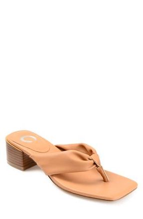 Journee Collection Seelah Slide Sandal in Tan at Nordstrom Rack, Size 6.5