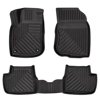 OEM Alfombrillas De Goma 3d Para Peugeot 2008 I (crossover, 2013-2019) - Borde De 5 Cm