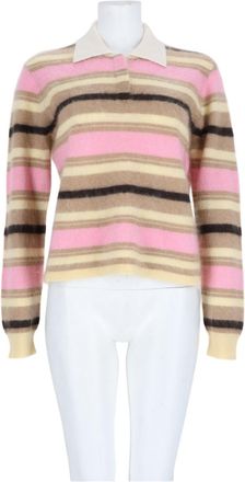 Guest In Residence Multicolor Horizontal Stripe Cashmere Sweater
