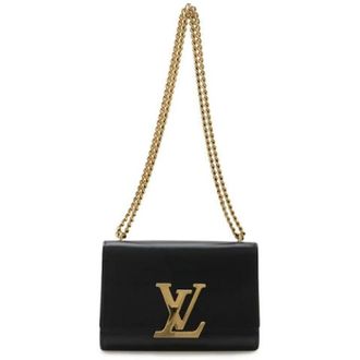 Louis Vuitton Pre-owned Louise MM Leren Schoudertas - Dames - Pre-owned - Zwart - Maat: ONE Size Leer