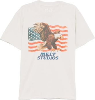 Melt T-shirt met adelaarprint - Beige