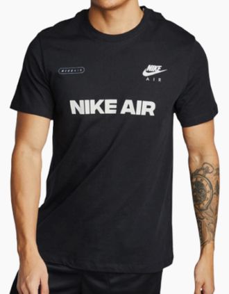 Nike Mens NIKE AIR Mens T Shirts Crew Neck Casual Cotton Summer Retro Classic Black Tee - Size: 36