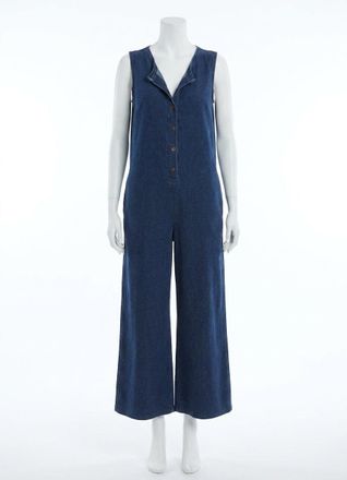 Z Supply Fiona Jersey Denim Jumpsuit In Indigo