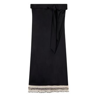 GCDS Vestido Mini con Detalle de Lazo - Dresses - Mujer - Negro - 2XL
