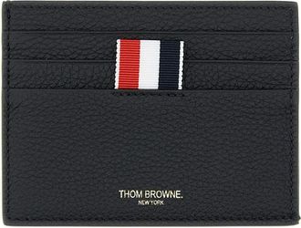 Thom Browne Logo-print Pebbled-leather Card Holder