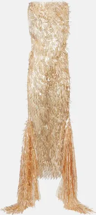 Maticevski Tiara sequinned asymmetric gown