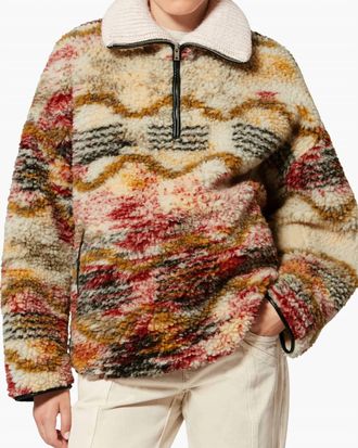 Isabel Marant Marner Coat In Ecru/ochre