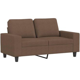 vidaXL Sof&aacute; De 2 Plazas De Tela Marr&oacute;n 120 Cm Vidaxl