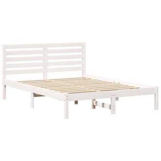 Berkfield Home with Headboard White 120 x 200 cm Solid pine wood