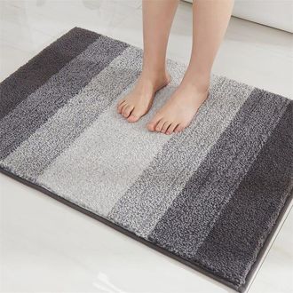OEM Alfombra C&oacute;moda Y Duradera De Color Gris, 5080 Cm, Gruesa, Antideslizante Y Absorbente Para Ba&ntilde;o Y Entrada