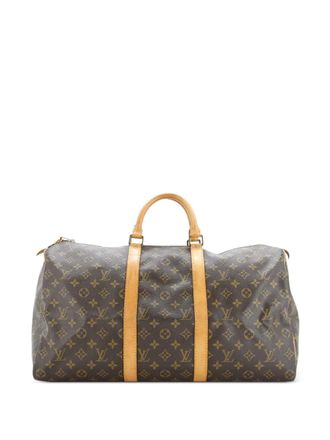Louis Vuitton Keepall Bag Monogram Canvas 45 satchel - Marrone