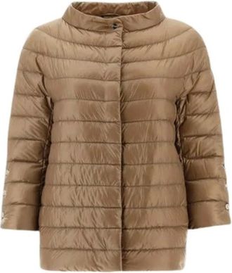 Herno Ultralichte Nylon Cape - Dames - Jassen - Beige - Maat: L Nylon