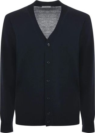Paolo Pecora Blauwe Fijne Wol Vest - Heren - Vesten - Blauw - 2XL - Wol - Truien & Vesten