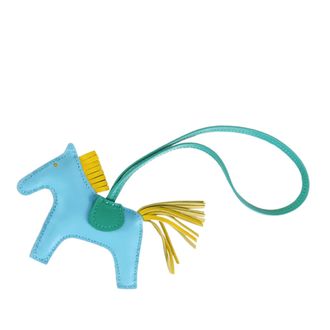 Herm&egrave;s Celeste Milo Lambskin and Swift Grigri Rodeo Pegase Bag Charm PM