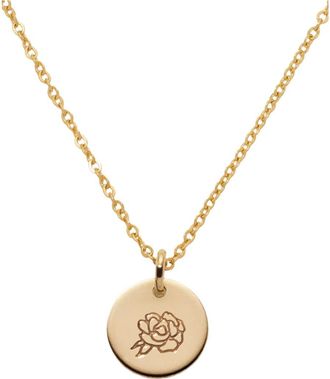 Made by Mary September Birth Flower Necklace in Gold Filled at Nordstrom, Size Medium