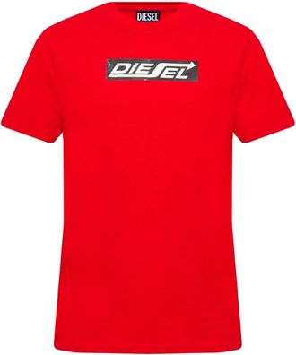 Diesel Mens Diesel Arrow Logo Red T-Shirt - Red/Red - Size: 36