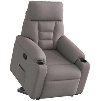 vidaXL Vidaxl - Sill&oacute;n Reclinable Elevable Tela Gris Taupe