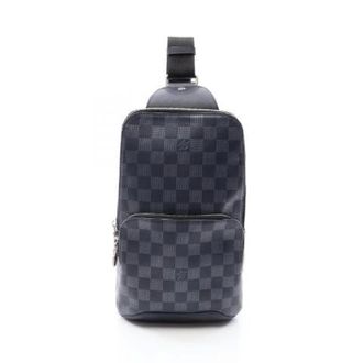 Louis Vuitton Pre-owned Avenue Damier Infini Sling Bag - Heren - Pre-owned - Blauw - Maat: ONE Size Leer