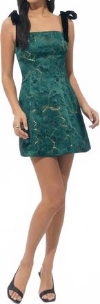 Adelyn Rae Hannah Shoulder Tie Burnout Dress In Green