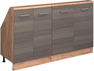 Vicco Set di mobili sottotetto Rion, Grigio nobile/rovere dorato, Set di 2, Vicco