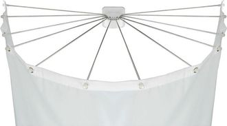 WENKO Telaio pieghevole per tenda doccia con 12 bracci, abs, 96 x 10.5 x 72 cm, Bianco - Wenko