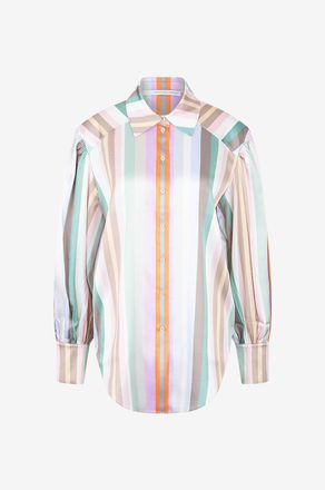 Herzen&rsquo;s Angelegenheit Hemd aus gestreiftem Seidensatin