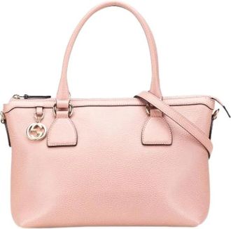 Gucci Pre-owned Vintage Satchel - Dames - Vintage Handtas - Roze - ONE Size - Leer - Vintage