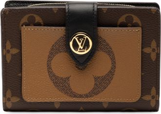 Louis Vuitton Gold Brown Marron Pvc Leather Wallet (Bi-Fold) (Pre-Owned)