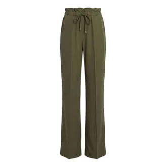 Liu Jo Wide Trousers, female, Green, Size: XS Drawstring Trousers