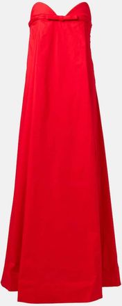 Adriana Degreas Abito lungo in misto cotone con fiocco