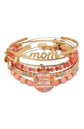 Alex and Ani Mothers Day Floral Bracelet Set of 5 in Gold at Nordstrom