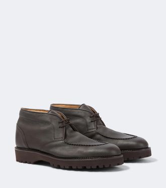 John Lobb Leather desert boots