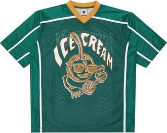 Icecream Kersen Applicatie Voetbal TOP - Heren - T-shirts - Groen - L - Leer - Tops