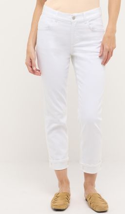 Angels Mom-Jeans ANGELS DARLEEN CROP TU, Damen, Gr. 36, N-Gr, weiss (wei&szlig;), Denim/Jeans, Obermaterial: 67% Baumwolle, 31% Polyester, 2% Elasthan, unifarben, 