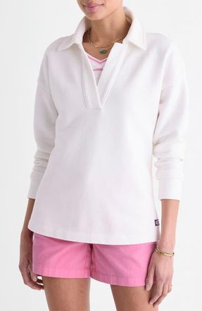 Vineyard Vines Cam Polo Sweatshirt in White Cap at Nordstrom, Size X-Large