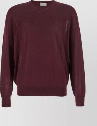 Saint Laurent sheer long sleeve wool crewneck sweater