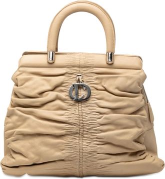 Dior Womens Pre-owned Lambskin Karenina Frame Bag - Nude Leather - One Size