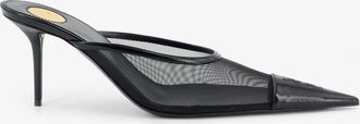 Saint Laurent Decollet&egrave; Ren&eacute;e in mesh con punta Cassandre - SAINT LAURENT - gender_Woman