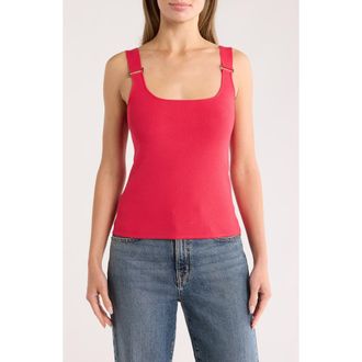T Tahari Square Neck Rib Sleeveless Sweater in Garden Bloom at Nordstrom Rack, Size X-Small