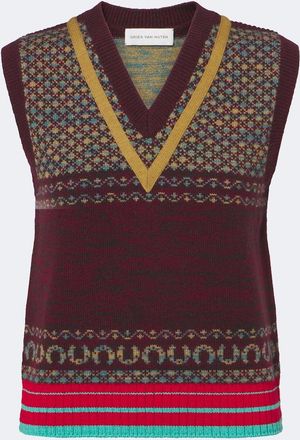 Dries Van Noten Jacquard cashmere and wool vest