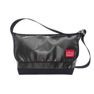 Manhattan Portage Vinyl Vintage Messenger Bag in Black at Nordstrom, Size Large