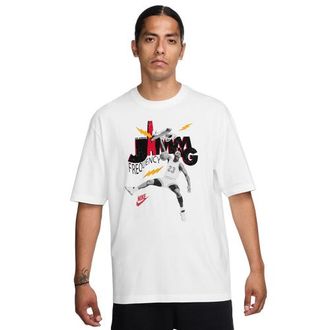 Nike Jordan Mens Jam 85 Short Sleeve Crew T-Shirt - White/Black Size XXL