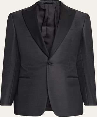 Giorgio Armani Wool-Silk Micro Jacquard Dinner Jacket