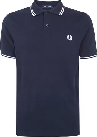 Fred Perry Heren, Tops, Blauw, Maat: L