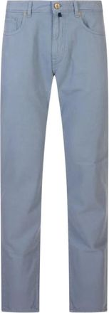 Incotex Heren, Broeken, Blauw, Maat: W36 Katoen