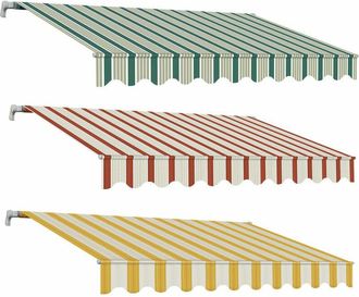 Sangiorgio Sangiorgio - Tende da sole a Bracci Balcone Alluminio Avvolgibile a Barra quadra San Giorgio - Dimensioni: 2 x 1,5 m - Colore: Rigato Bordeaux/Crema