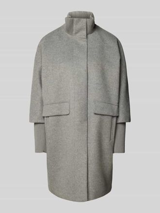 Comma Mantel mit Stehkragen in Hellgrau, Größe 40
