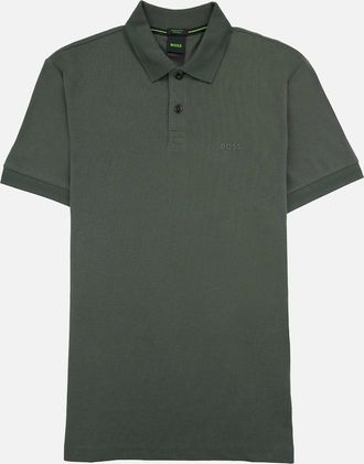 HUGO BOSS Mens Hugo Boss Pio 1 Stretch Regular Fit Polo Green 379 - Black - Size: 38