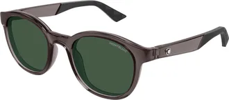 Montblanc Montblanc Mens 51 mm Grey Sunglasses