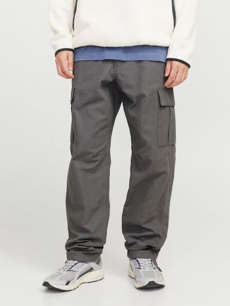 Jack & Jones Cargohose JACK & JONES JPSTKANE BARKLEY CARGO PANT NOOS, Damen, Gr. 28, L&auml;nge 32, grau (castlerock), Web, Obermaterial: 100% Baumwolle, unifarben, rel